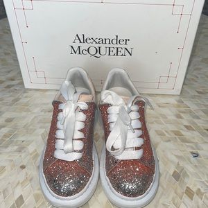 Authentic Alexander McQueen toddler girl galaxy glitter sneakers!